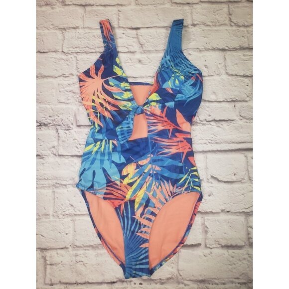 NWOT Peyton & Parker Women's Size XS Tropical Print One-Piece Swimsuit - Picture 1 of 3